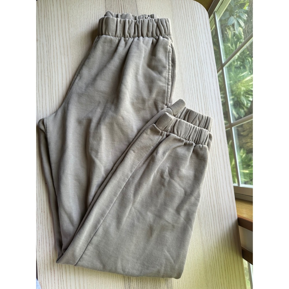 Brandy Melville Rosa Sweatpants Taupe Brown Elastic Waist Joggers One Size
